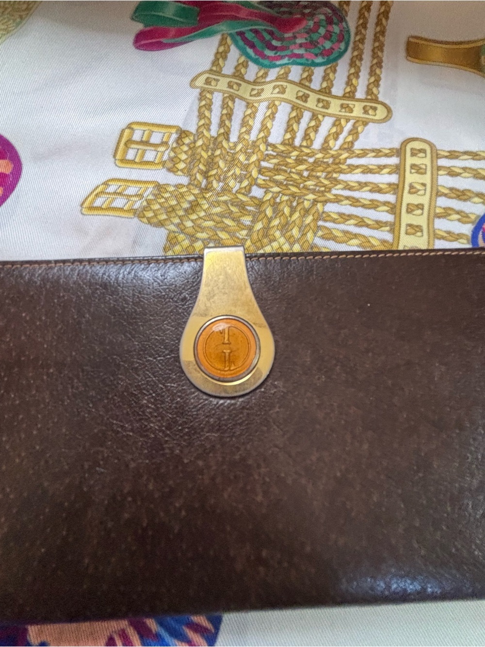 Rare Vintage GUCCI Leather Continental Wallet - Teardrop Clasp - Rich Mahogany - Picture 6 of 15